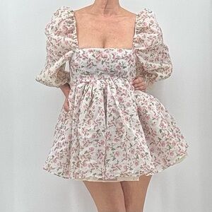 Vintage 60s Renaissance Coquette Castlecore Victorian French Chic Puff Dress